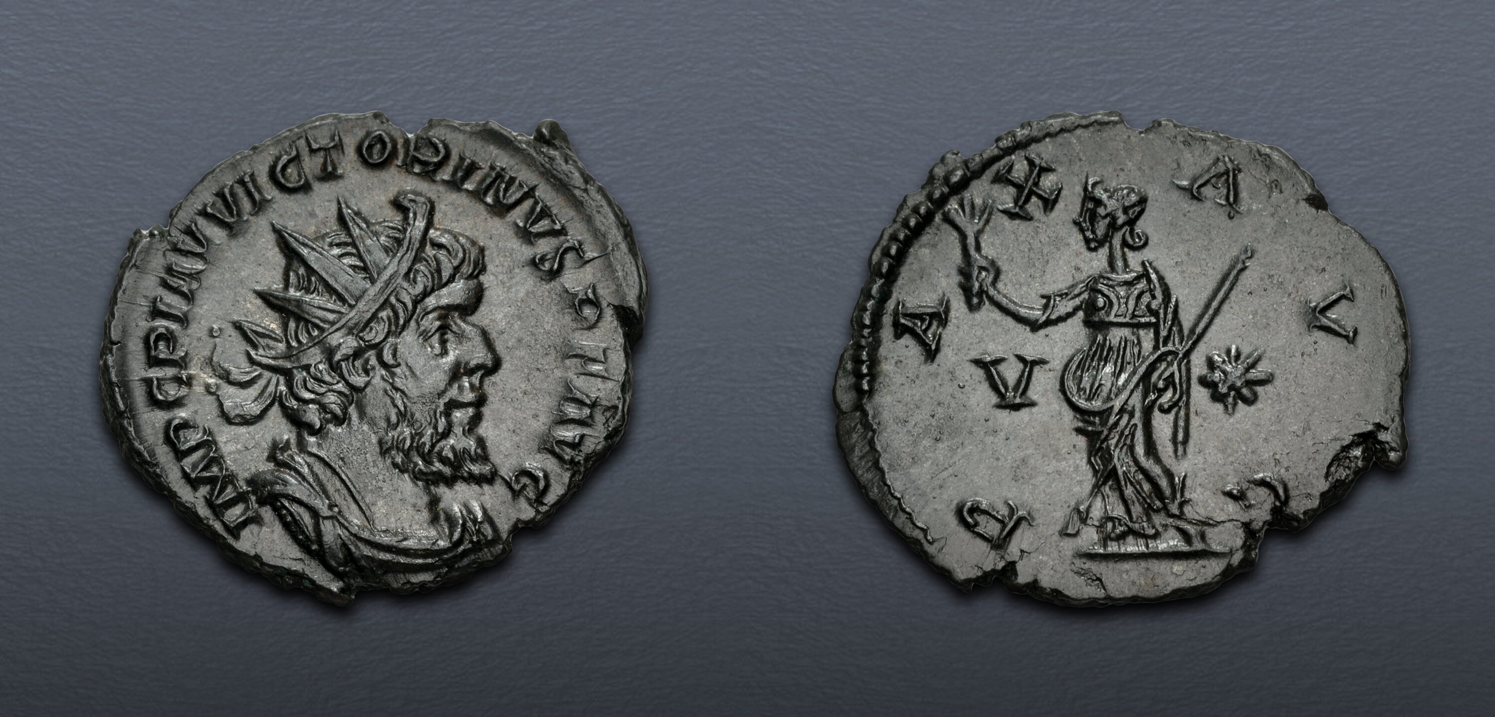 Victorinus. Romano-Gallic Emperor, AD 269-271. Antoninianus (21mm, 3.89 ...