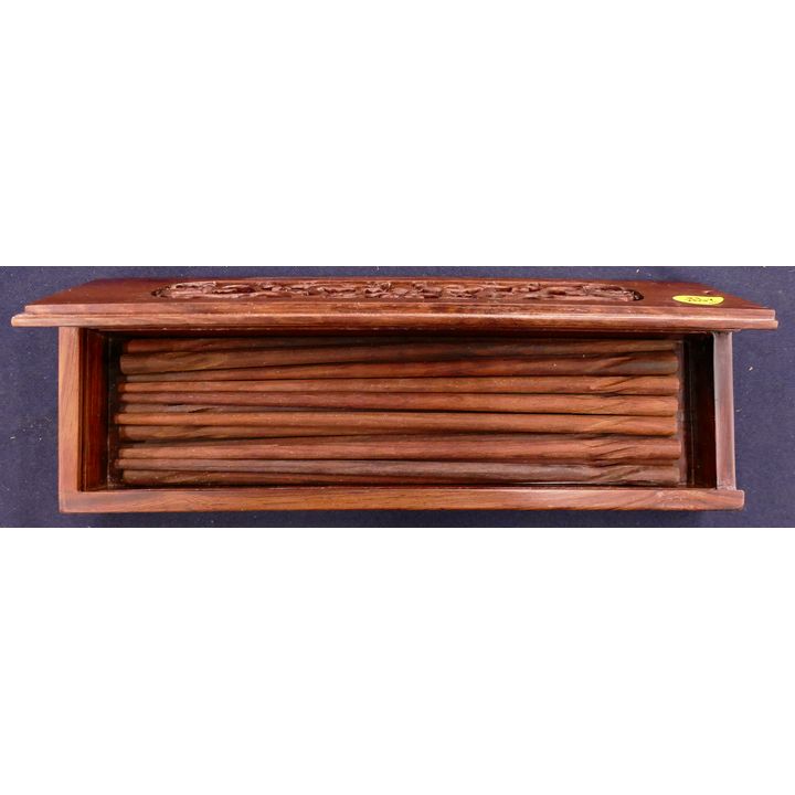 Chinese Rosewood Chopstick Set in Case- 11''