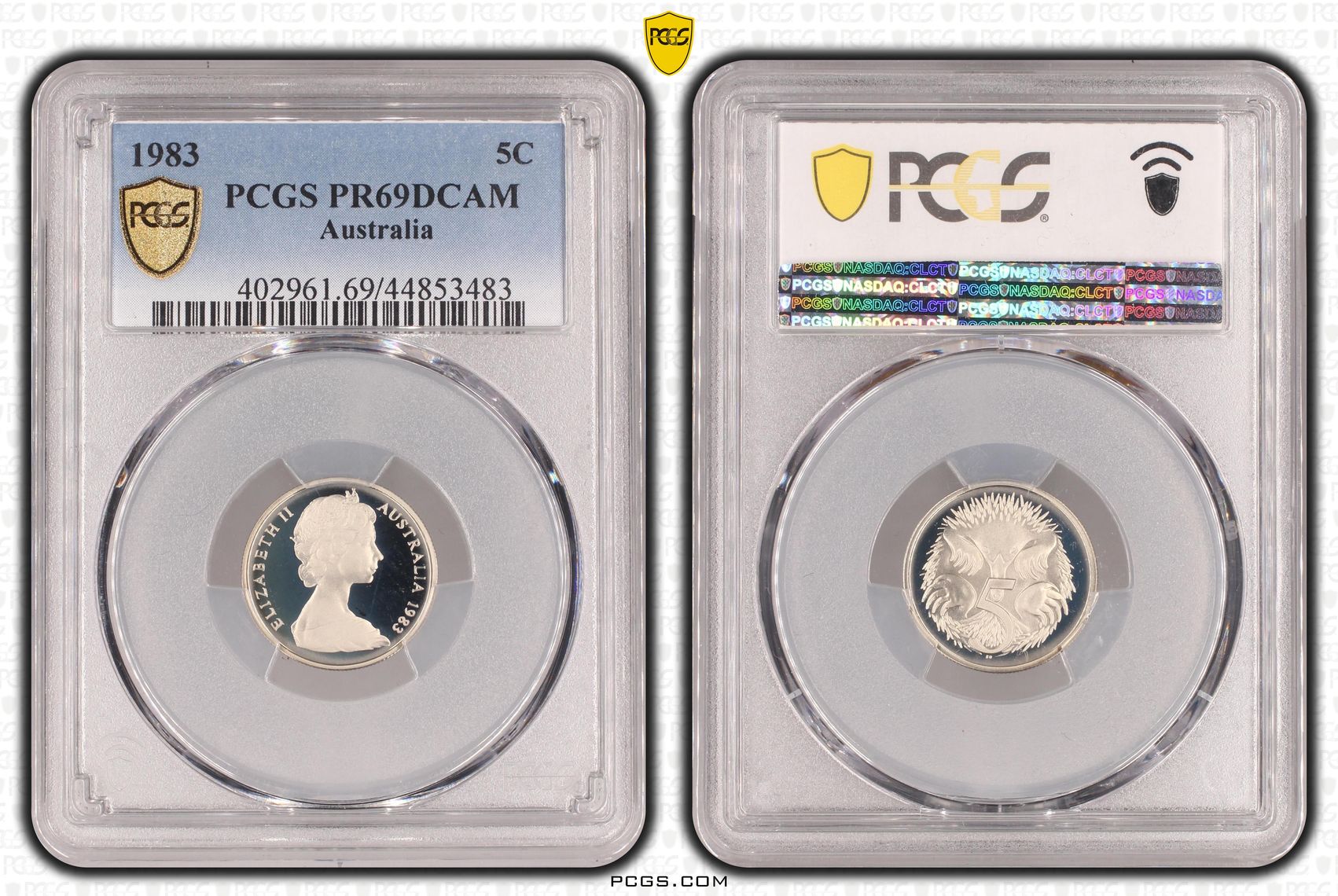 Elizabeth II, Five Cent, 1983, PCGS PR69DCAM
