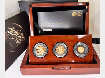 2014 PROOF GOLD 3-COIN SET (SOVEREIGN, HALF SOVEREIGN, QUARTER SOVEREIGN)