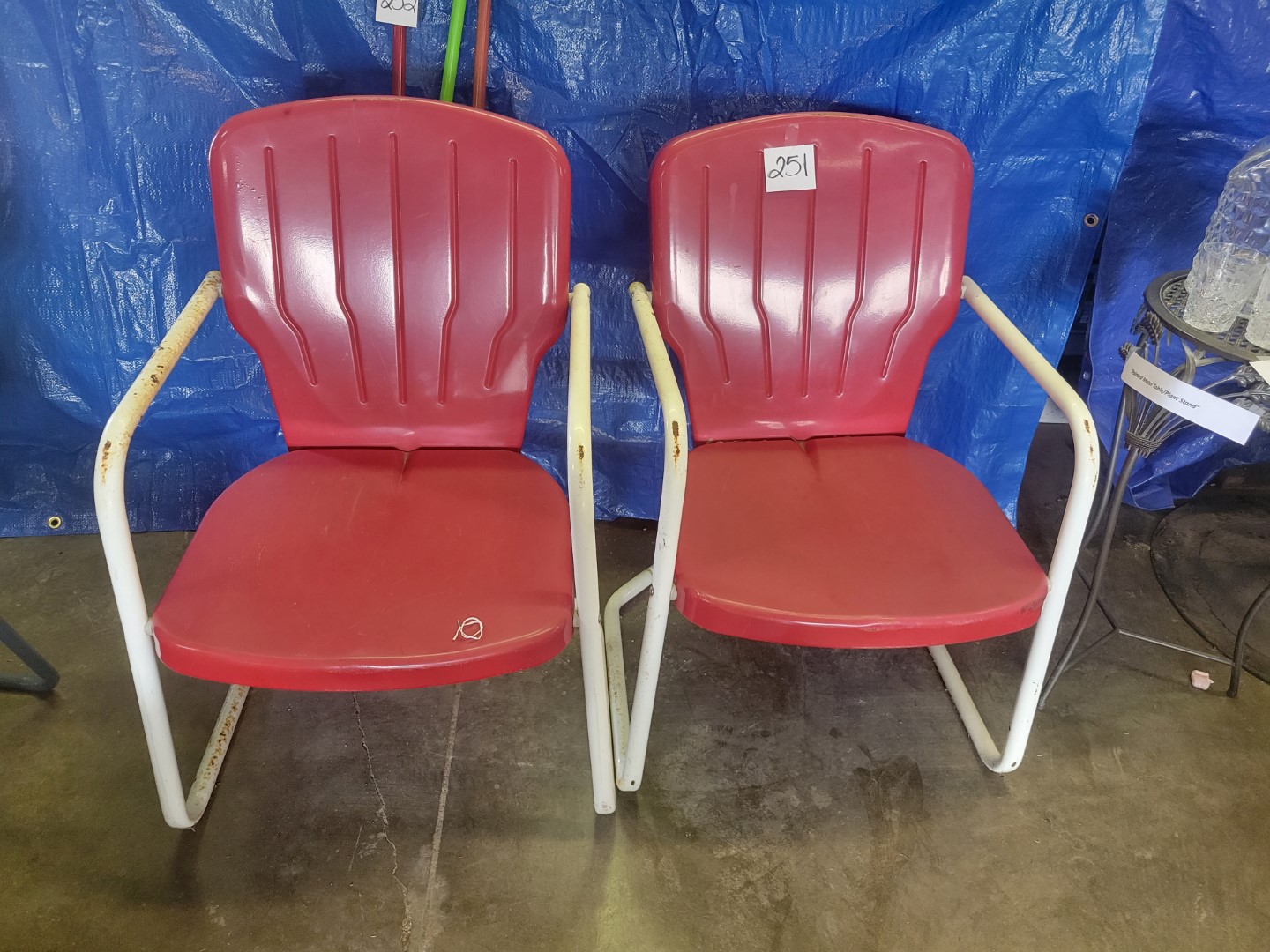 Pair of Vintage Style Patio Chairs Midwest Auctions, LLC