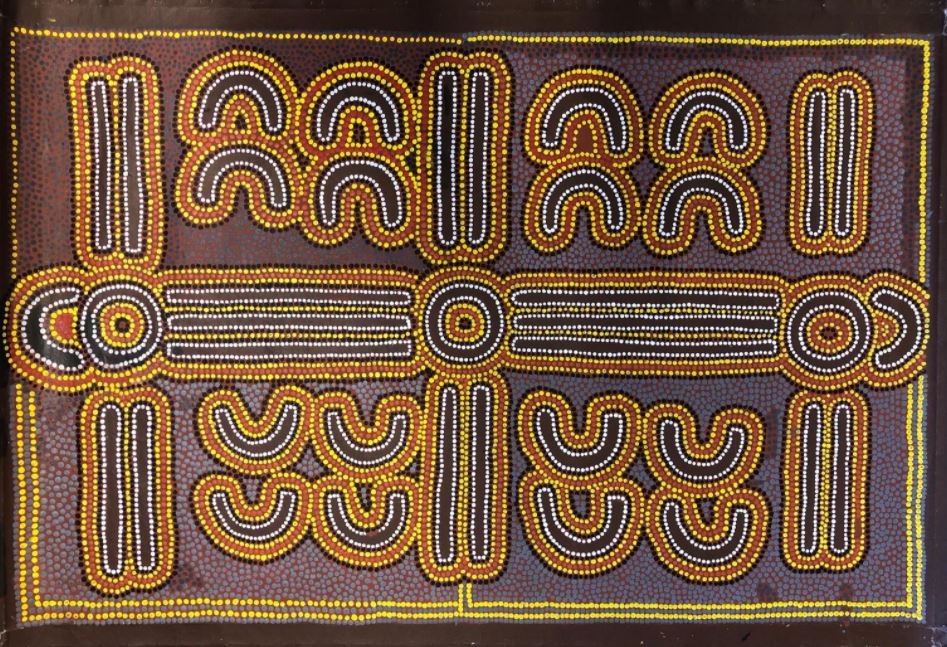 15. · Peggy Nakamarra, "Untitled, 1988",  acrylic on canvas, 84 x 54cm