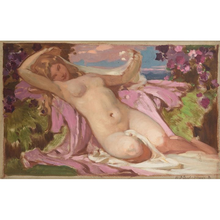 Bolesław Jan Czedekowski | Akt w pejzażu, 1918 r.