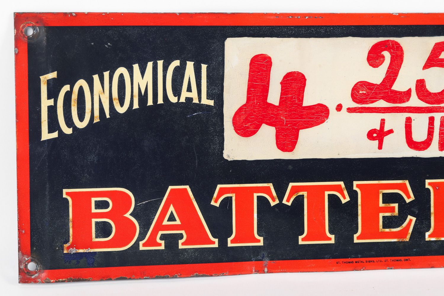 Reliable Battery Sign USL Economical Dependable Batteries Rack Sign | Miller & Miller ...
