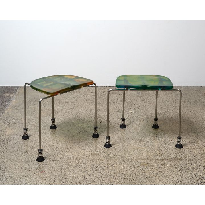 Gaetano Pesce (Italy, 1939 - ) for Bernini Spa, Italy 1994 - A pair of ‘Broadway’ stools
