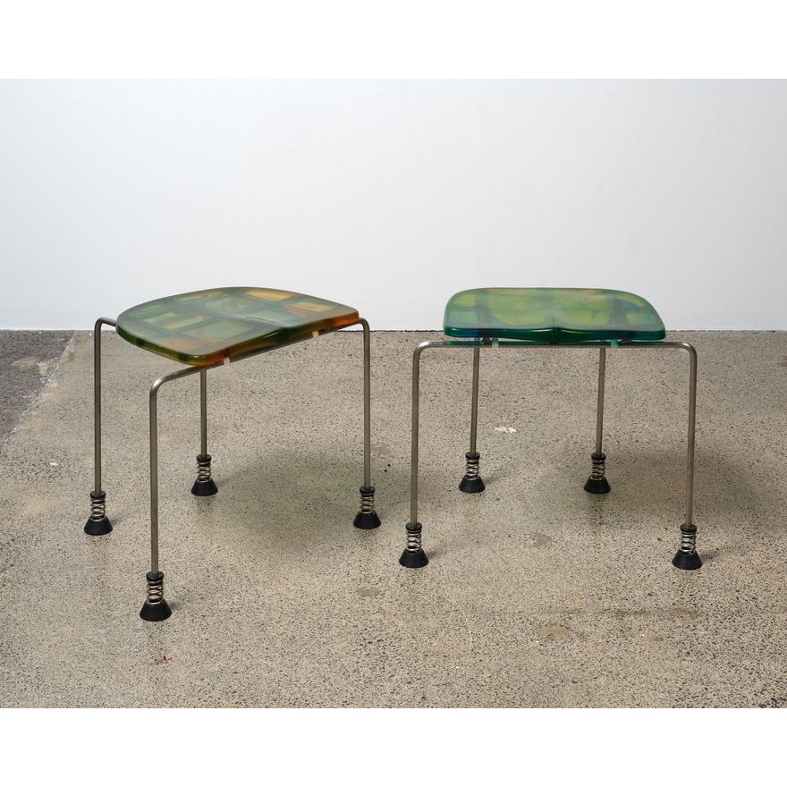 Gaetano Pesce (Italy, 1939 - ) for Bernini Spa, Italy 1994 - A pair of ‘Broadway’ stools