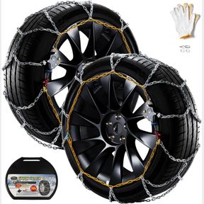 DEDC SNOW CHAINS FOR CAR, SNOW TIRE CHAINS FOR SUVS AND TRUCKS, AUTO TRAC TIRE TRACTION WHEEL CHAINS 1 MIN QUICK FIT EASY CHAINSAW
