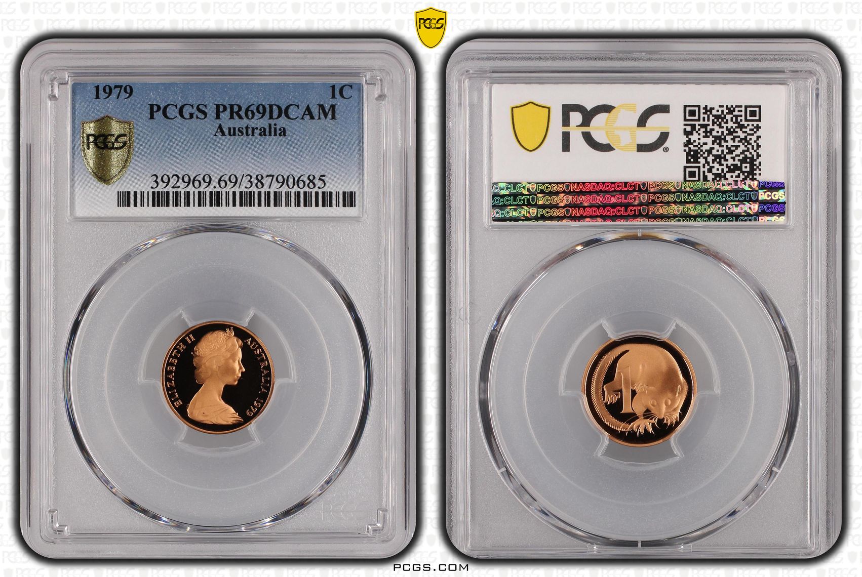 Elizabeth II, One Cent, 1979, PCGS PR69DCAM