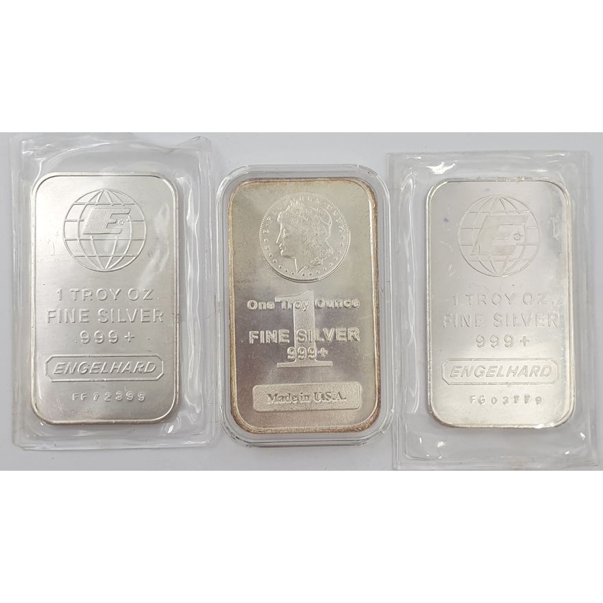 Silver 1oz Ingots (x3)
