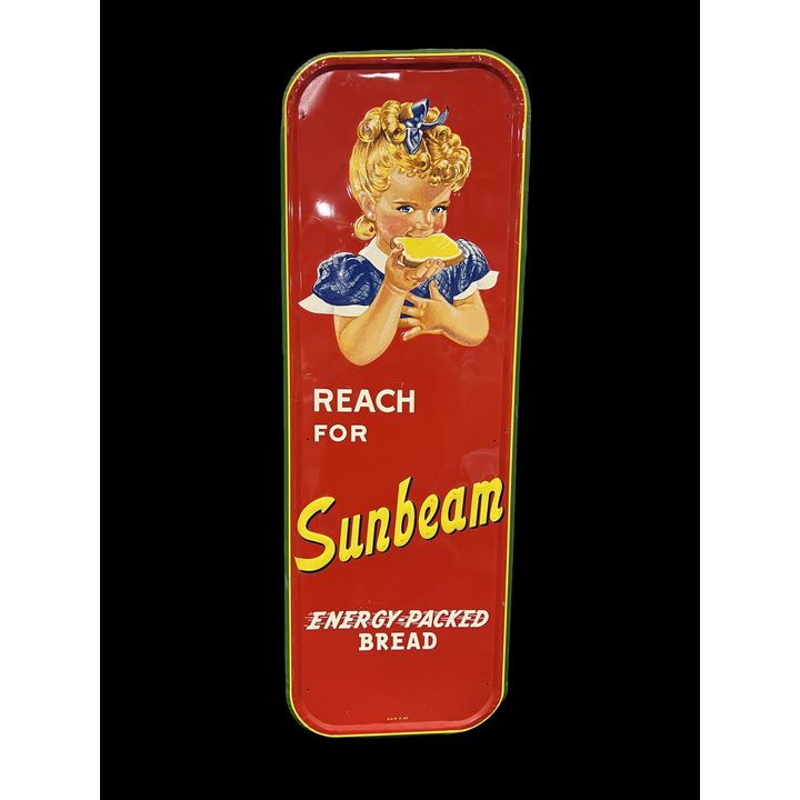 Large Sunbeam Energy Packed Bread Tin Metal Sign