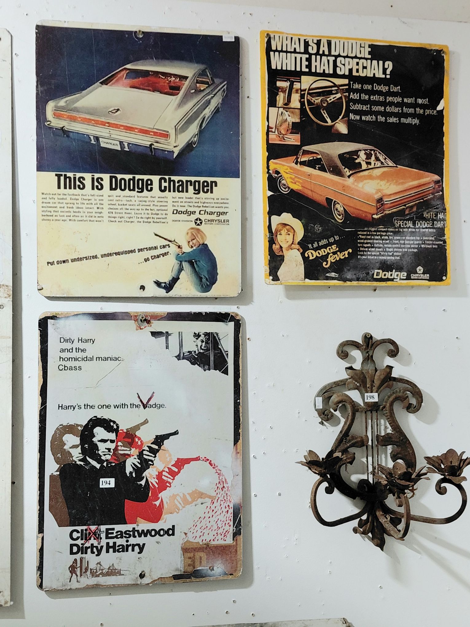 194 · 3 VINTAGE METAL SIGNS