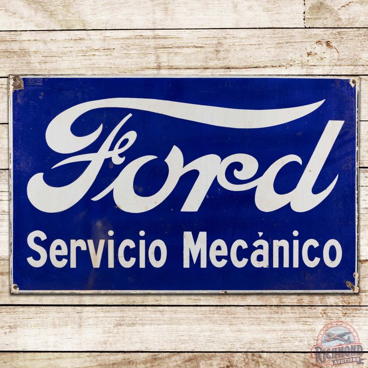 Ford Servicio Mecanico 42" SS Porcelain Sign