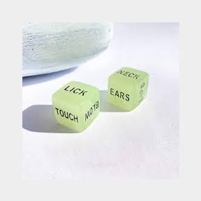 Sex Dice - Standard 6-Sided - Glow In The Dark - 2 Piece --51719/49 B1 (S1)