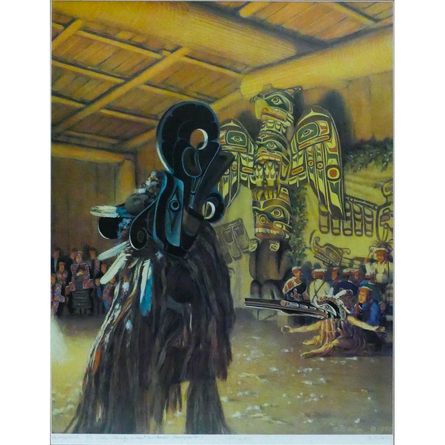 Bill Holm ''Hamsamala'' 1992 S/N Print Framed 30''x24.5''