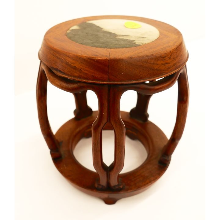 Chinese Rosewood Drum Stand with Dreamstone Insert- 7x6''
