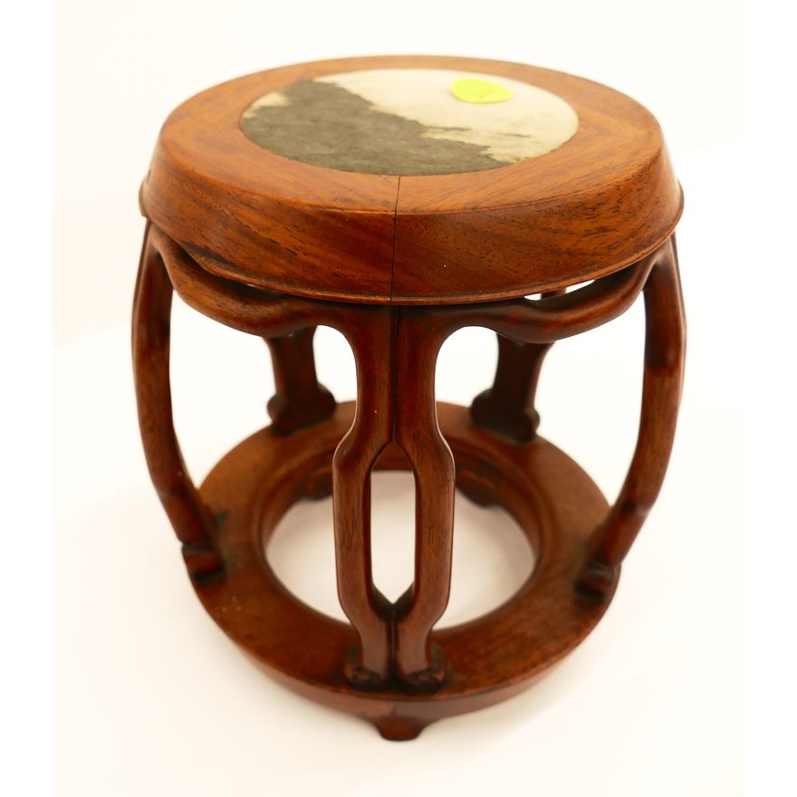 Chinese Rosewood Drum Stand with Dreamstone Insert- 7x6''