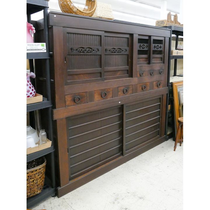 Meiji Japanese Mizuya Kitchen Tansu- 69x74x20''