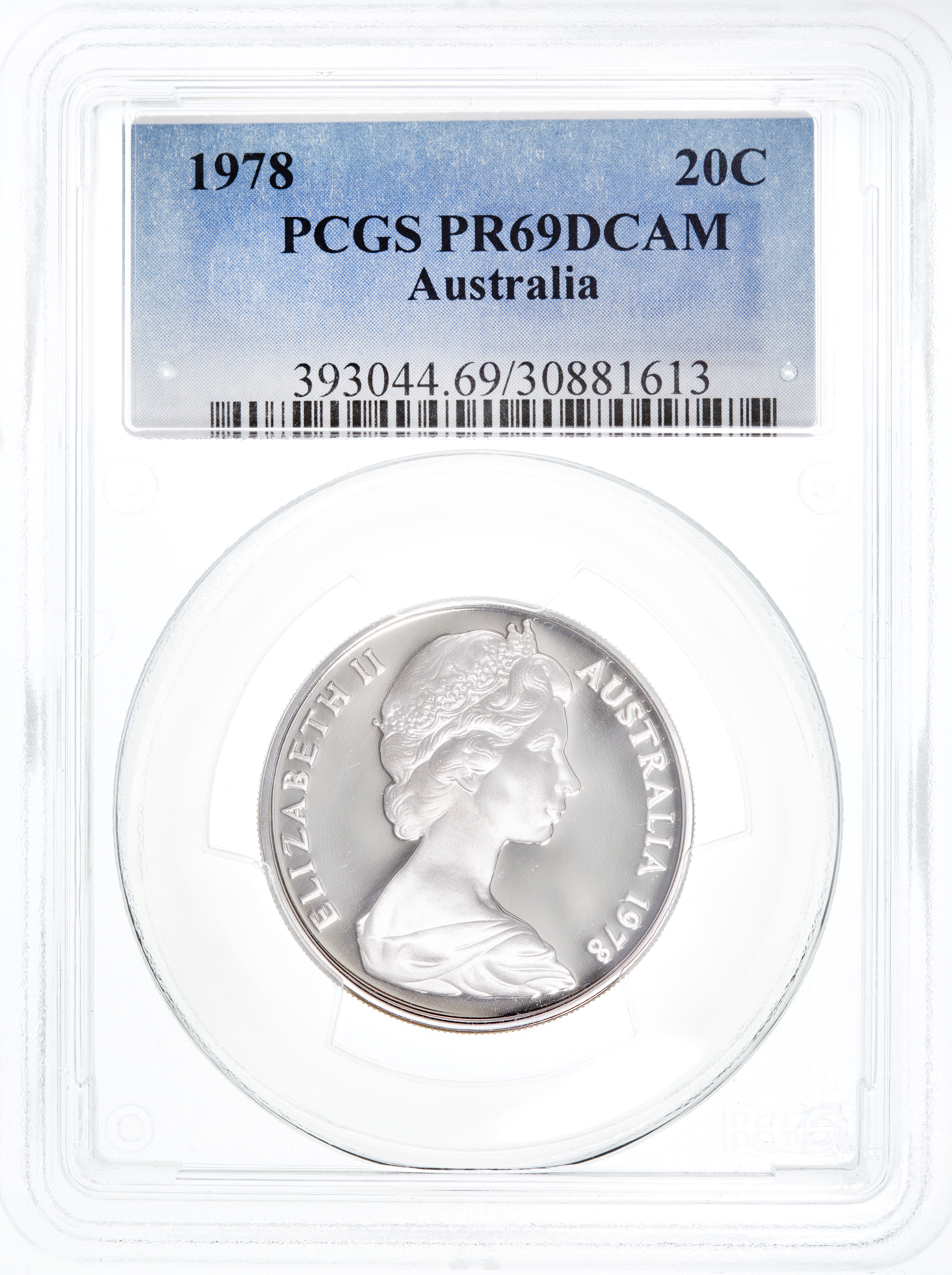 Twenty Cent, 1978, PCGS PR69DCAM