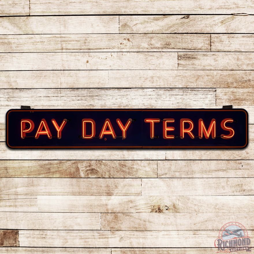 12' Firestone Tires Pay Day Terms DS Porcelain Neon Sign