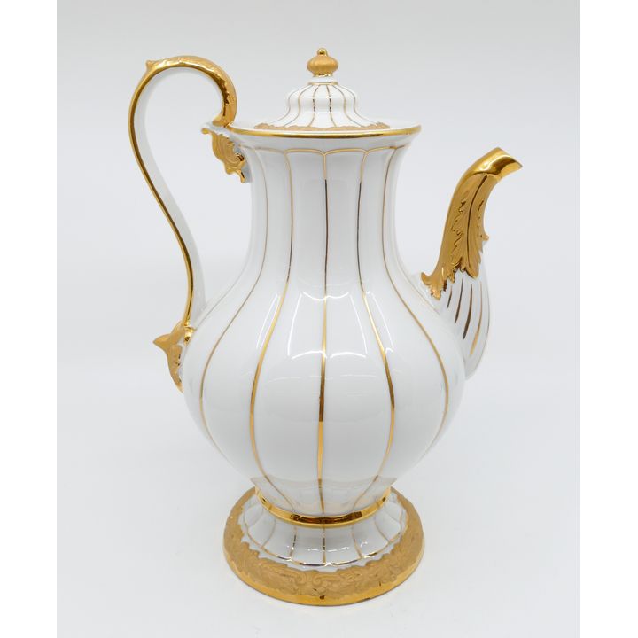 Meissen Opulent Golden Baroque (Gold Leaf) Porcelain Coffee Pot