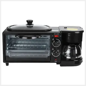 3 in 1 Mini Oven Electrical Breakfast Maker | COFFEE HOLDER LOCK BROKEN