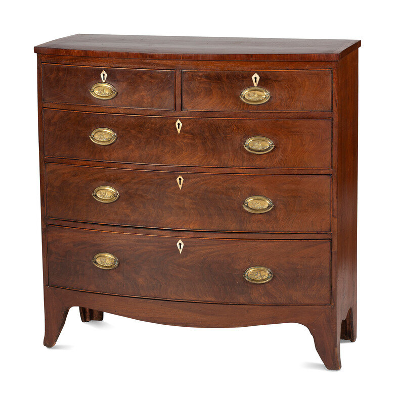 A George III Mahogany Bowfront Chest of Drawers