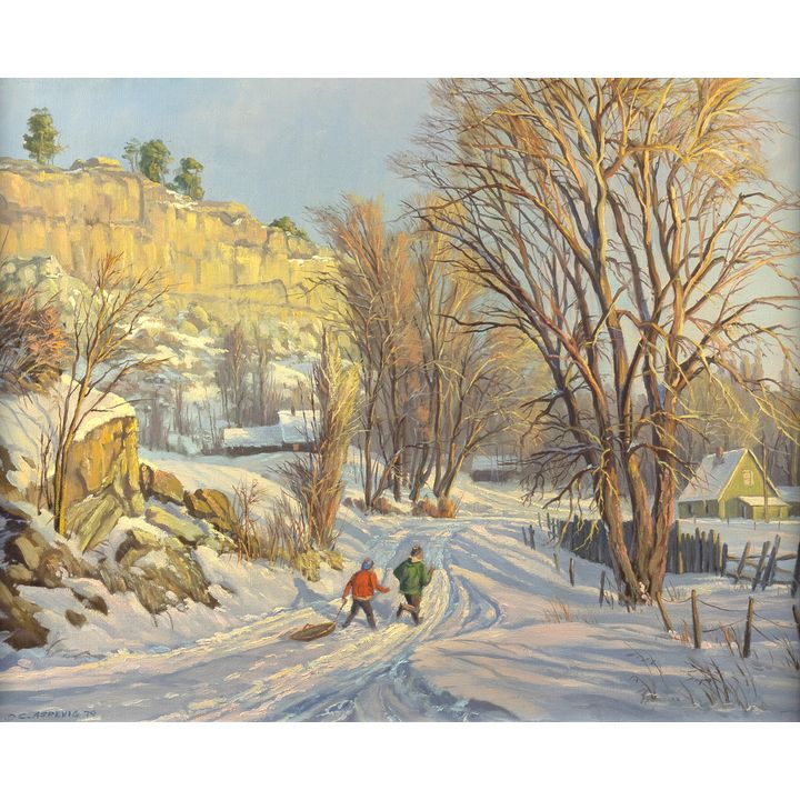 Clyde Aspevig (1951- ), Untitled (Sledding)