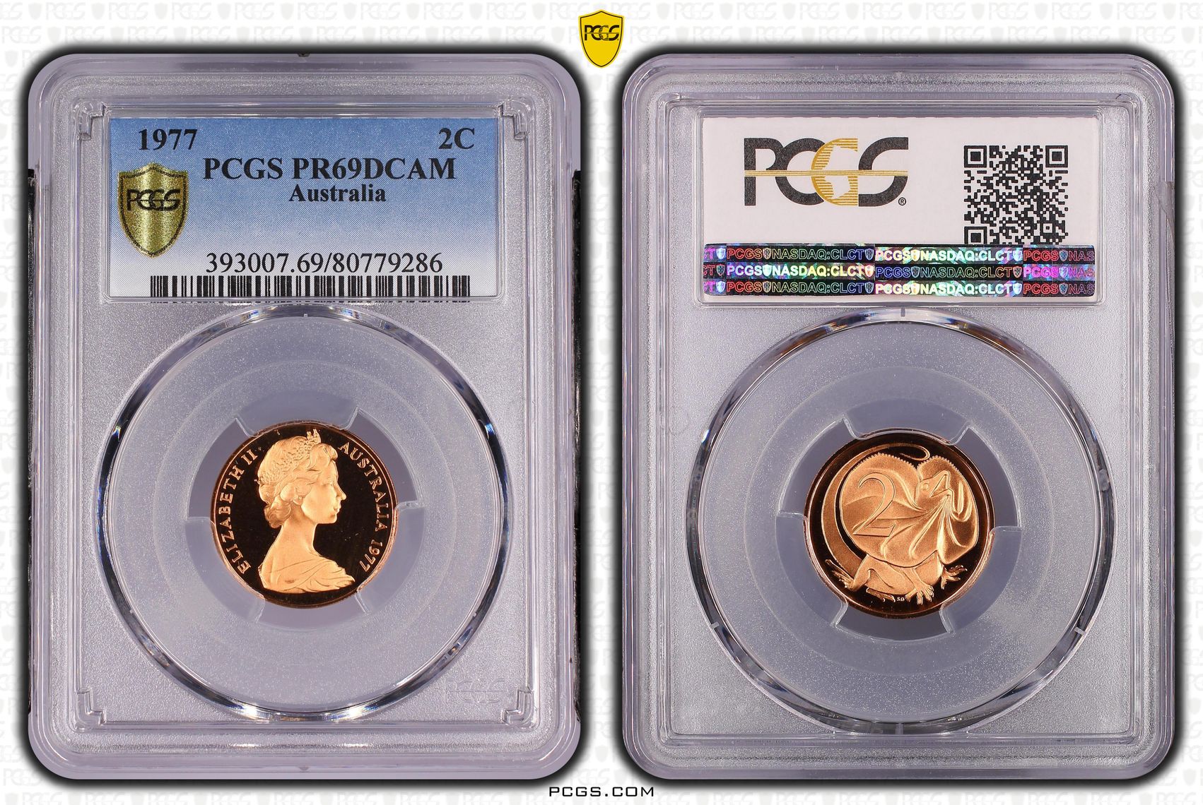 Two Cent, 1977, Pcgs Pr69dcam