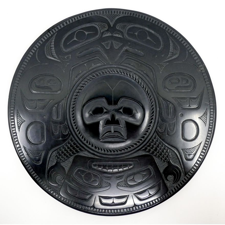 Denny Dixon ''Eagle'' Large Argillite Disk Plaque 8.5''