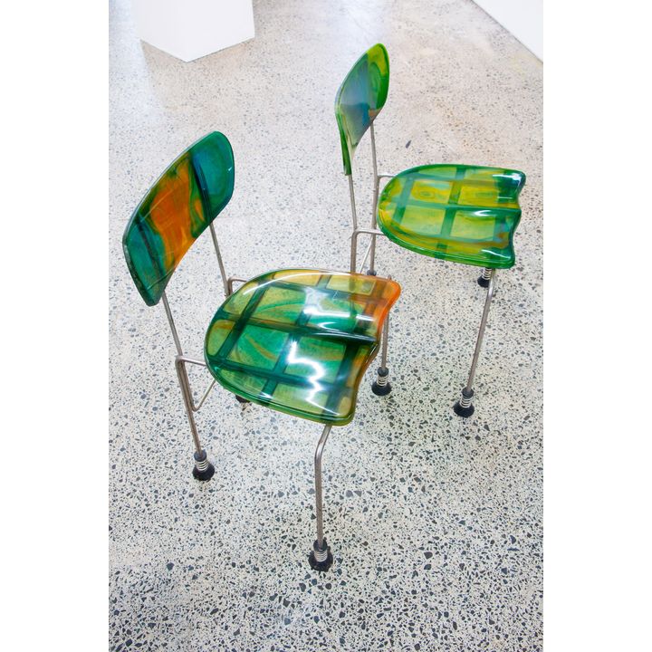Gaetano Pesce for Bernini, Italy - A pair of 543 Chaise Broadway Chairs, 1990s