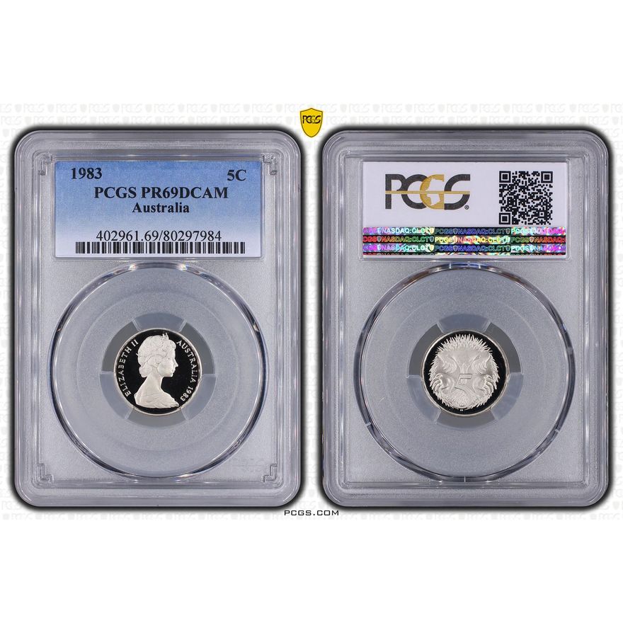 Elizabeth II, Five Cent, 1983, PCGS PR69DCAM
