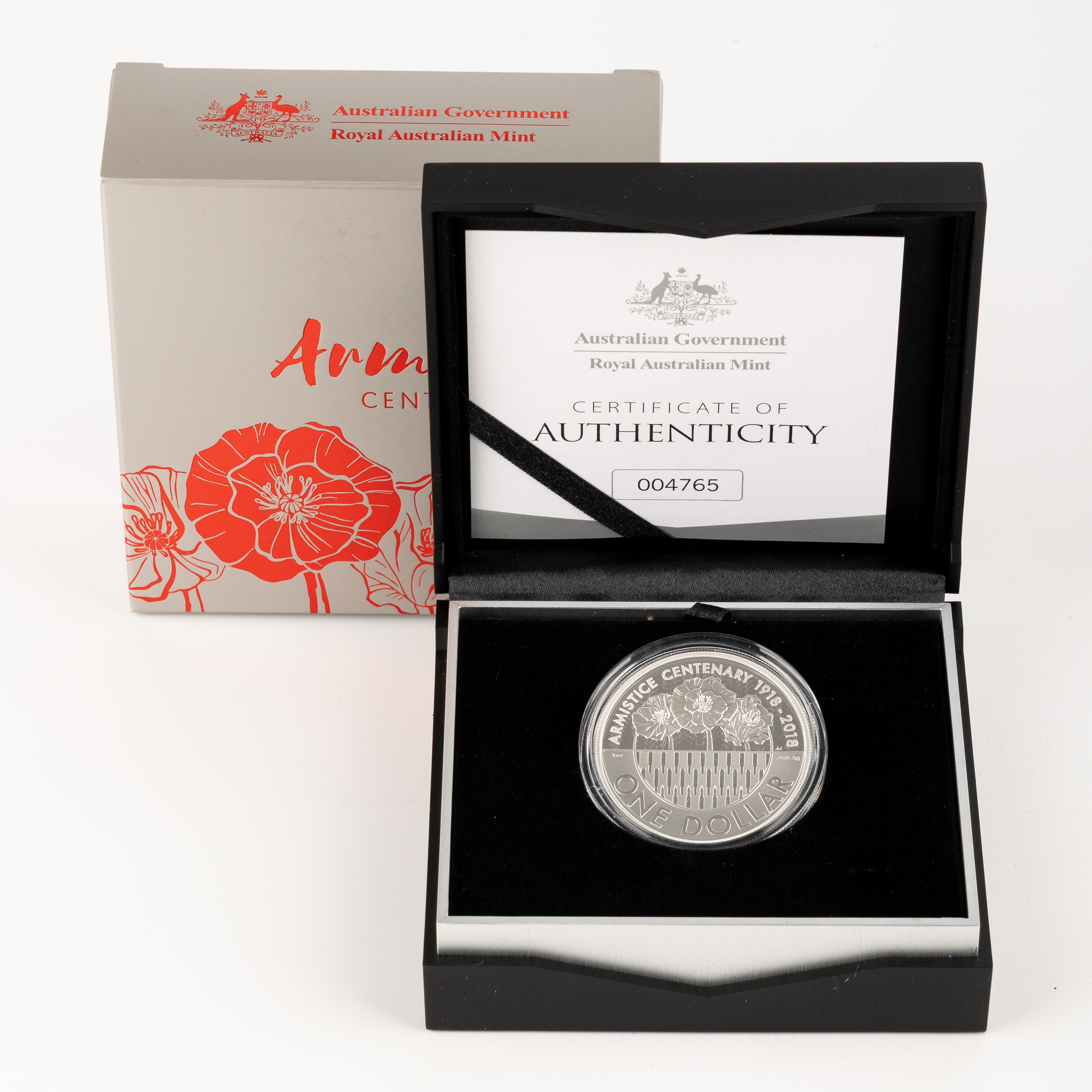 Elizabeth II, RAM - Armistice Centenary, One Dollar, 2018, FDC
