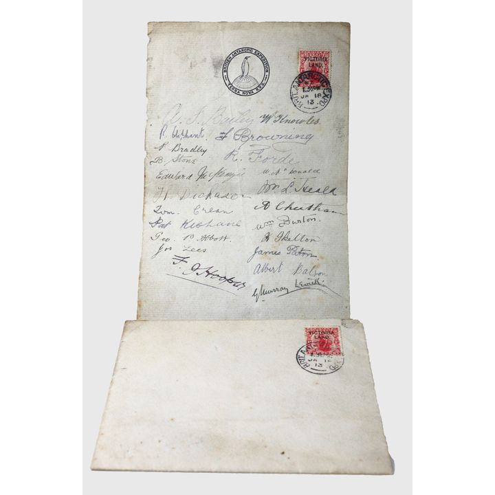 AUTOGRAPHS - BRITISH ANTARCTIC EXPEDITION 1913 - Terra Nova R.Y.S.