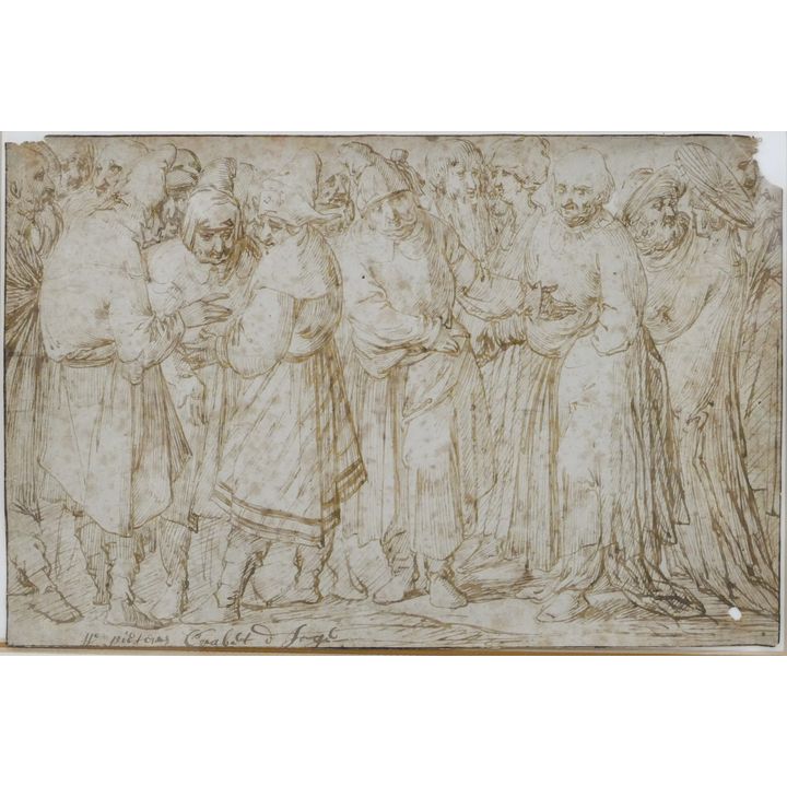 Old Master 16th Cent. Ink Drawing of Figures