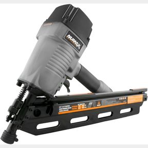 34 CLIPPED HEAD FRAMING NAILER NUMAX SFR3490 PNEUMATIC 34 DEGREE 3-1/2" CLIPPED HEAD FRAMING NAILER ERGONOMIC AND LIGHTWEIGHT NAIL