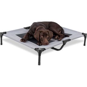 Shada Pets Large Vent Elevated Dog Bed (50kg) Grey / Black |