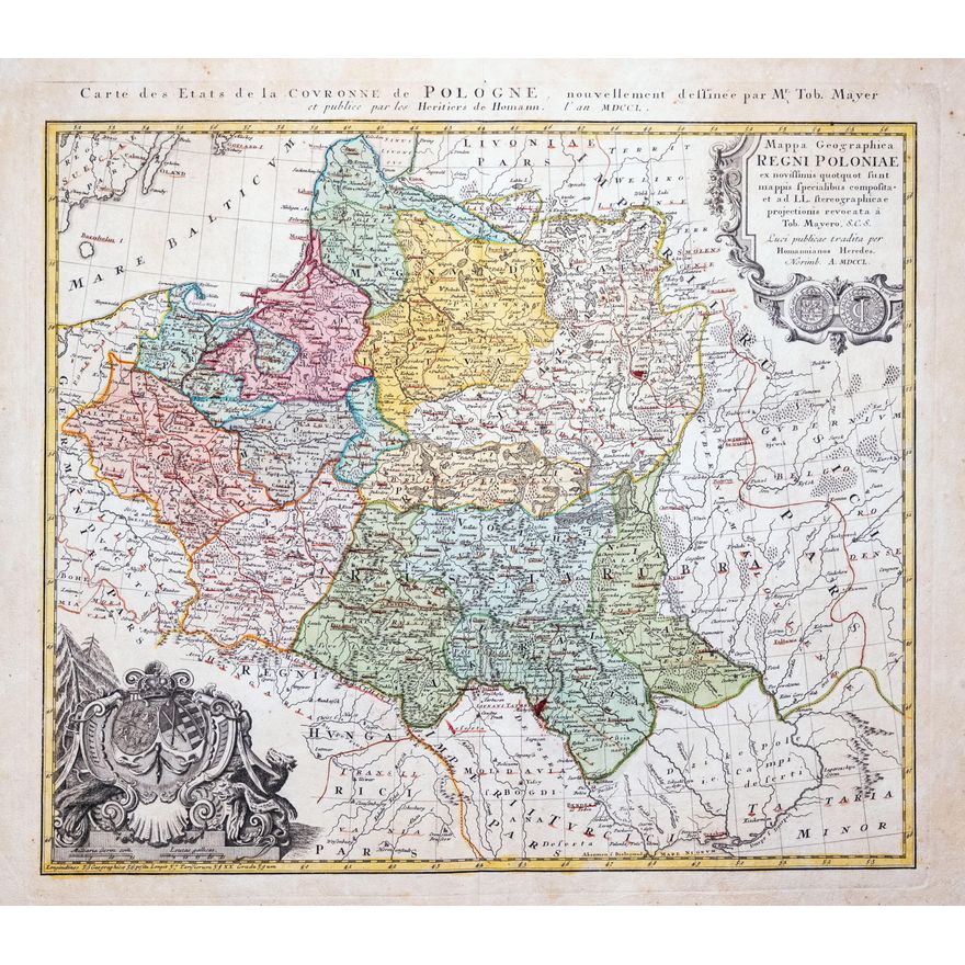 Tobias Mayer | Mappa geographica Regni Poloniae