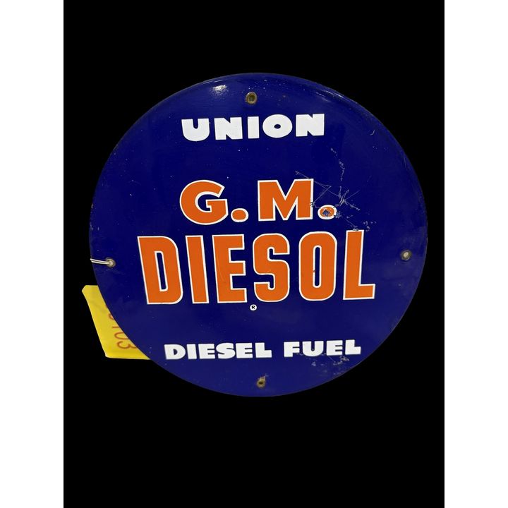 Union GM Diesel Fuel Pump Plate Sign