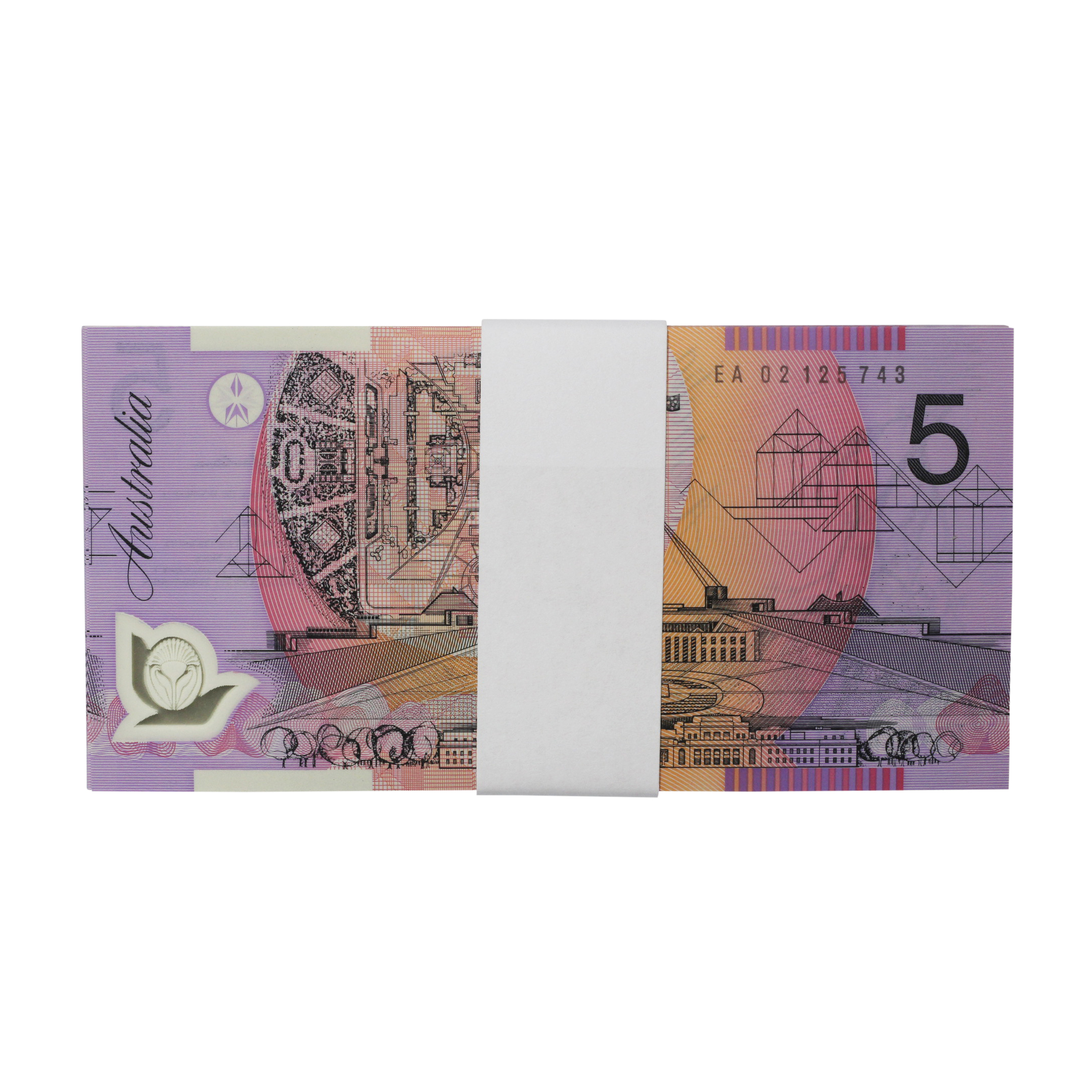 2147. · Bundle, MacFarlane/Henry, Five Dollars,  2002, UNC