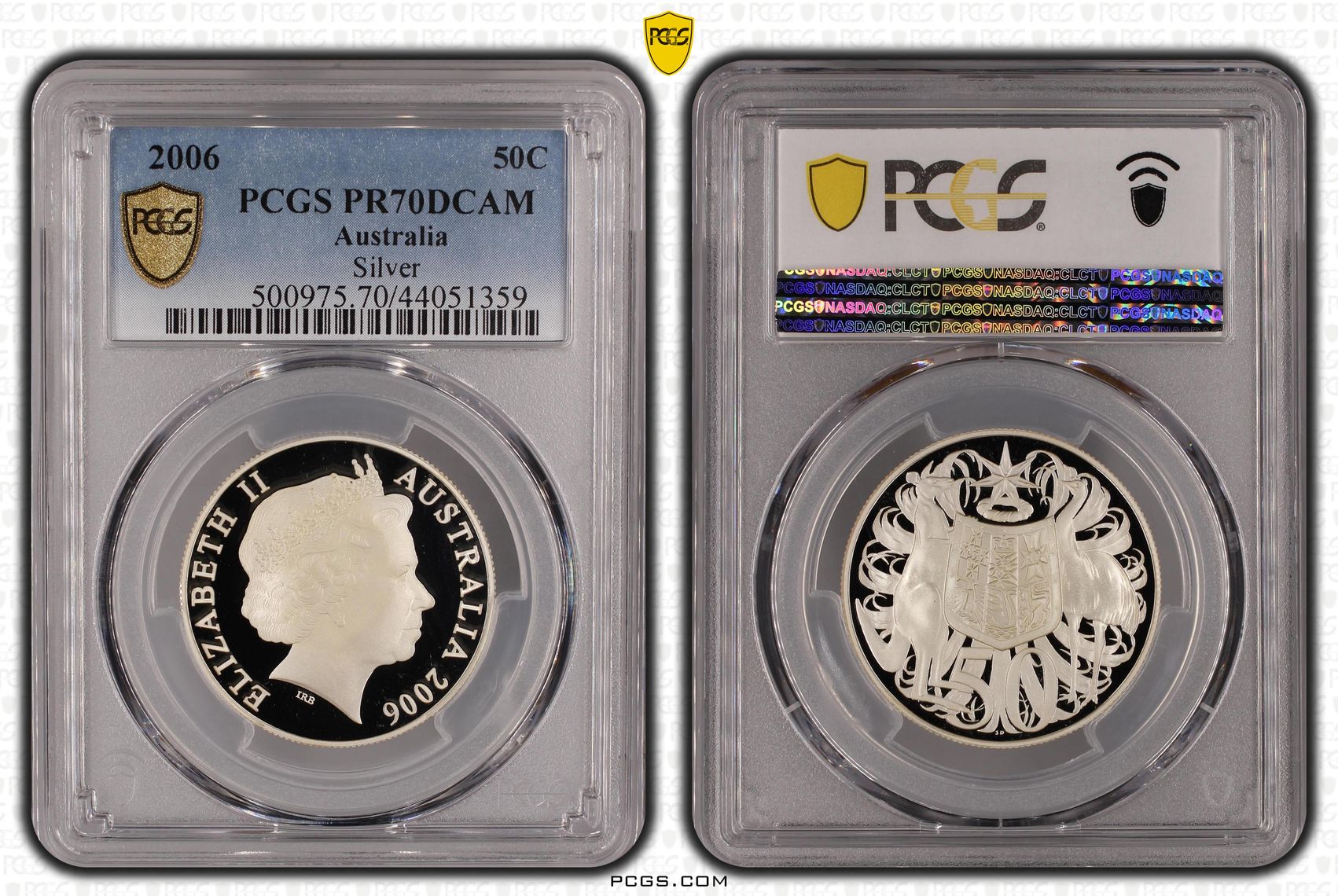 2006 Australia Fifty Cent, 50c Silver Silver PCGS - PR70DCAM POP 14/0 -359
