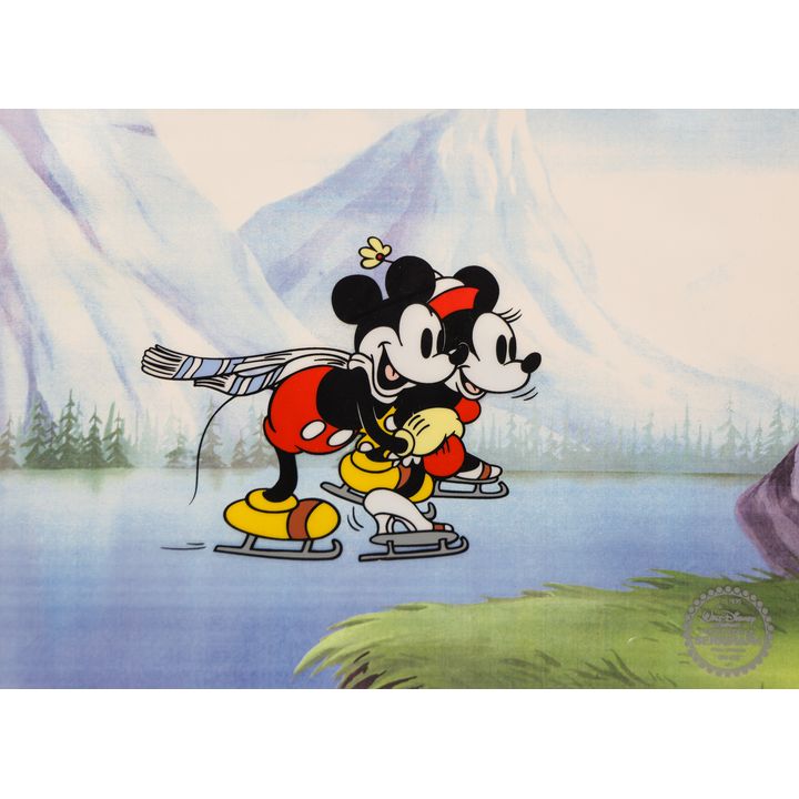 Walt Disney ''On Ice'' (Mickey & Minnie Mouse) Sericel Framed 19''x23''