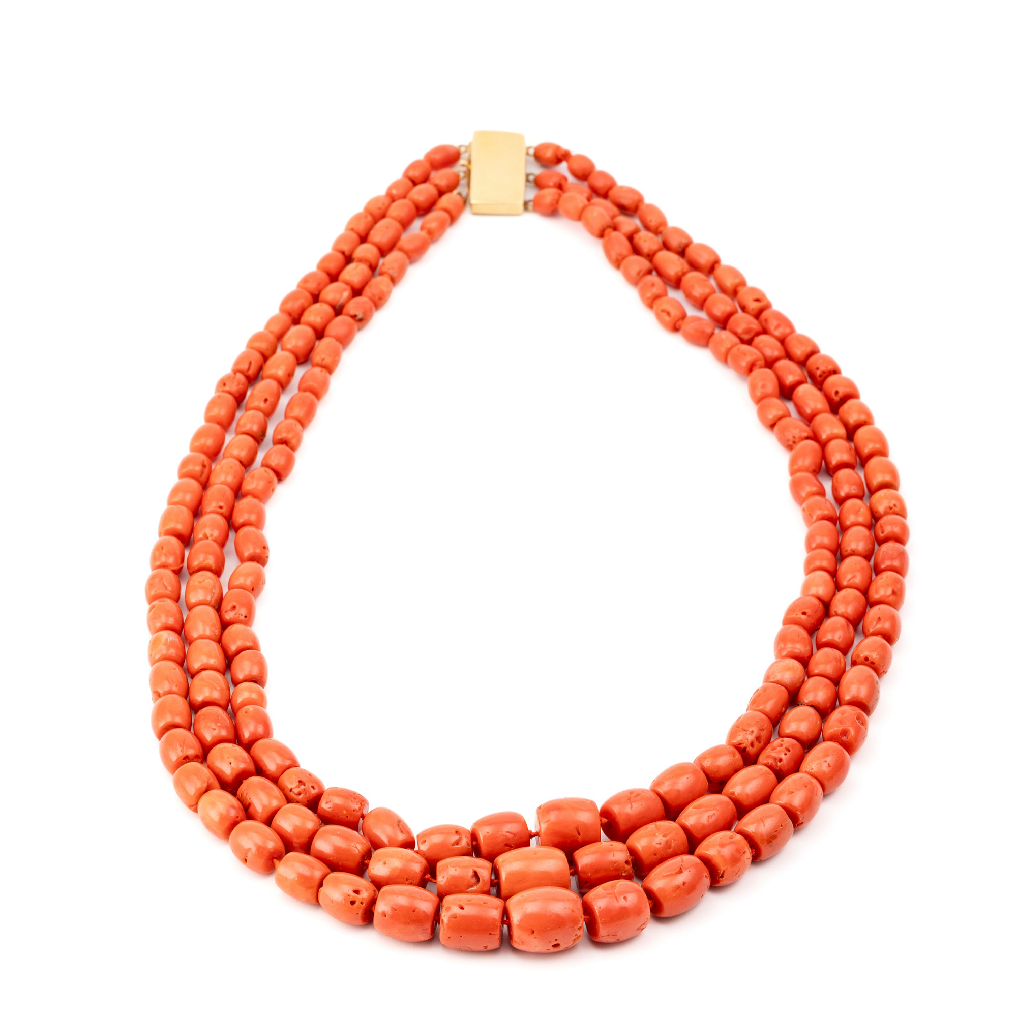 Coral Necklace 18ct Gold,