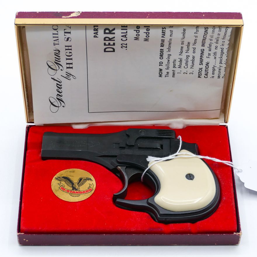 Hi-Standard .22 Magnum Derringer Pistol in Box Serial #1869593.