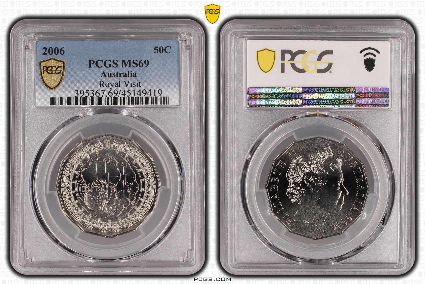 2006 Australia Fifty Cent, 50c Royal Visit PCGS - MS69 -419
