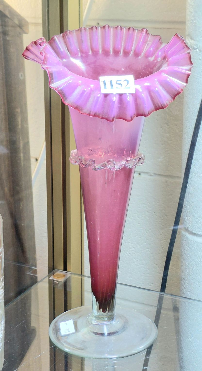 Antique Cranberry Glass Vase