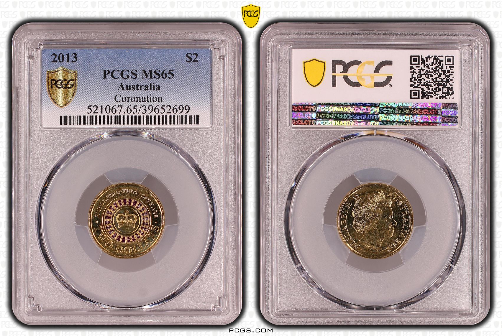 Coronation, Two Dollar, 2013, PCGS MS65