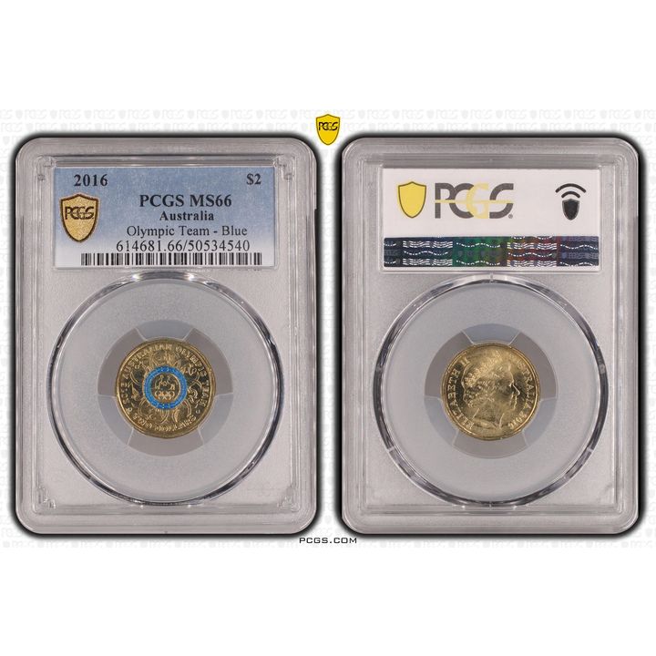 Olympic Team - Blue, Two Dollar, 2016, PCGS MS66