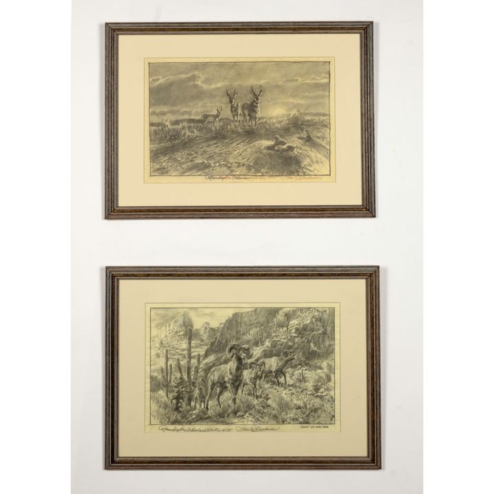 Tom Beecham (1926-2000), Set of Two Remington Calendar Sketches, 1978
