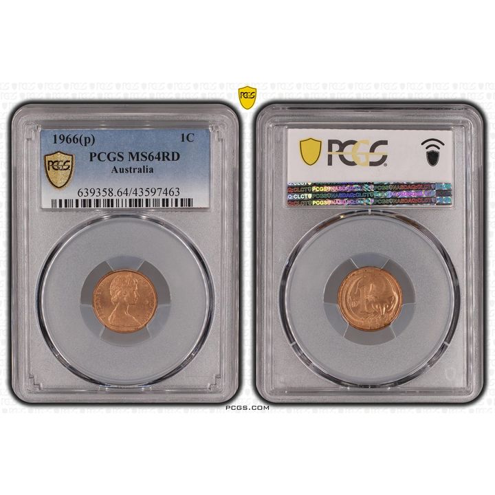 One Cent, 1966(p), PCGS MS64RD