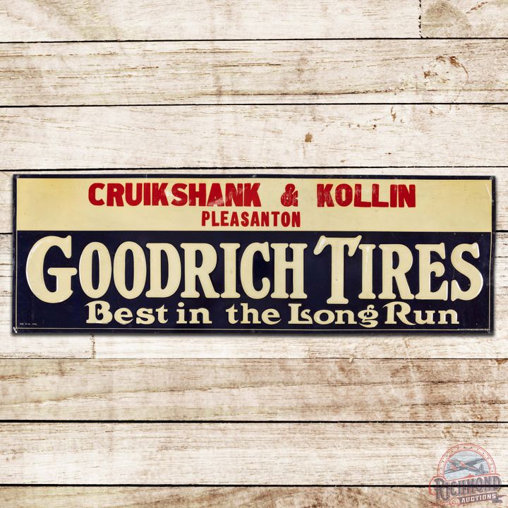 Goodrich Tires Best in the Long Run Horizontal Embossed SST Sign